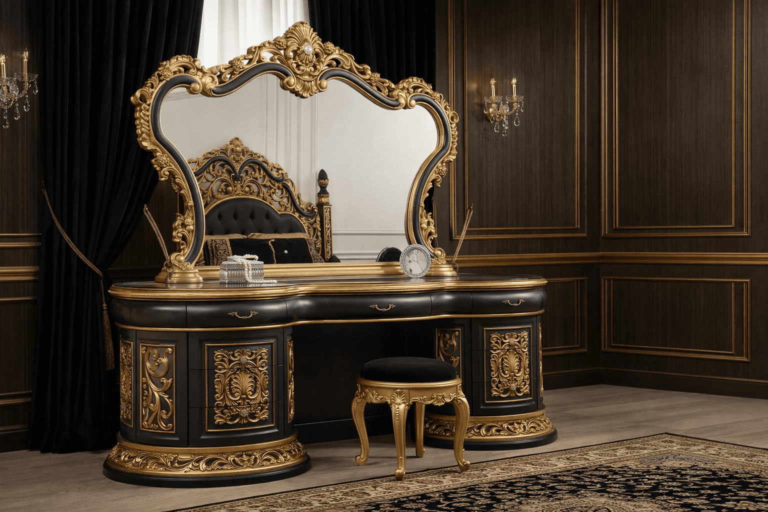 mperio Nero Dresser Ensemble