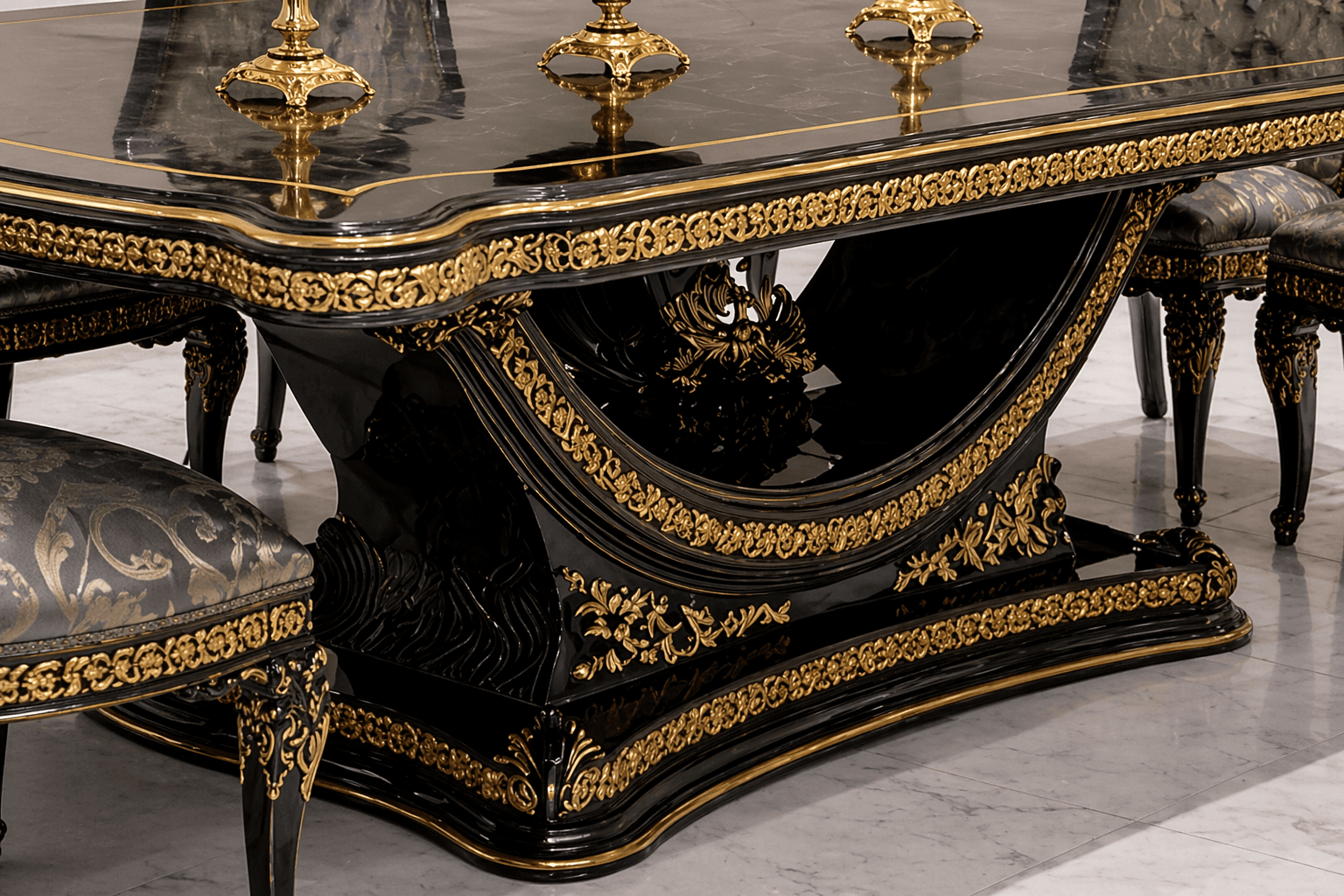 Noir Royale Dining Ensemble - View 3