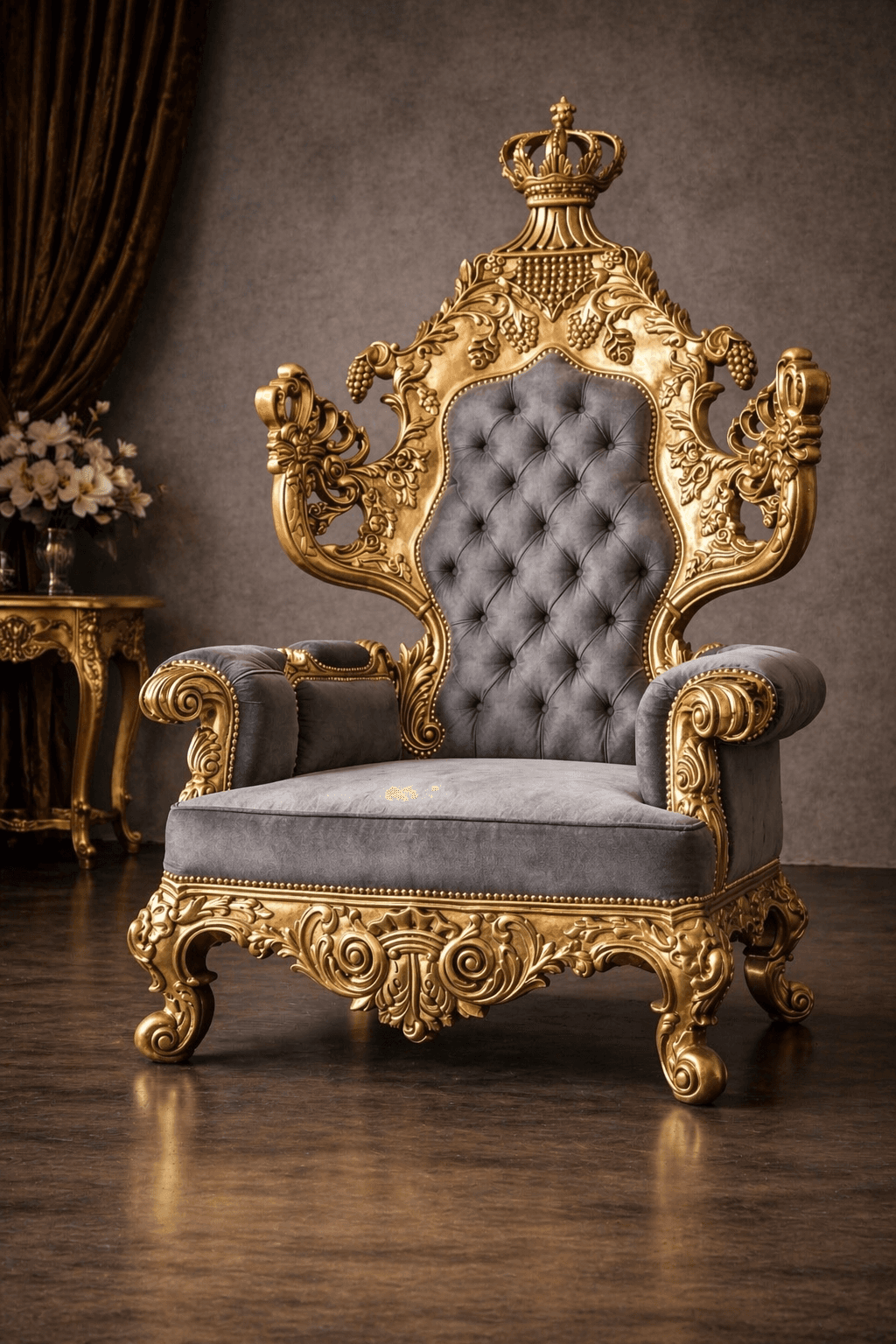  Maharaja Throne Chair — Regal Heritage Edition