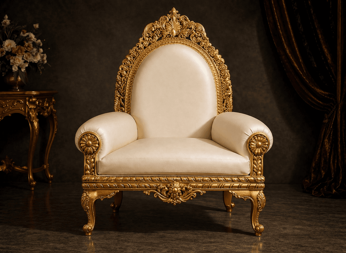  Maharaja Lounge Throne Chair — Heritage Luxe Collection