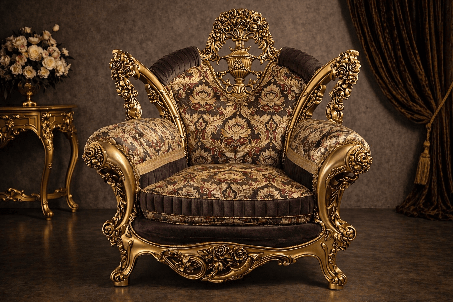  Maharaja Lounge Throne Chair — Heritage Luxe Collection 