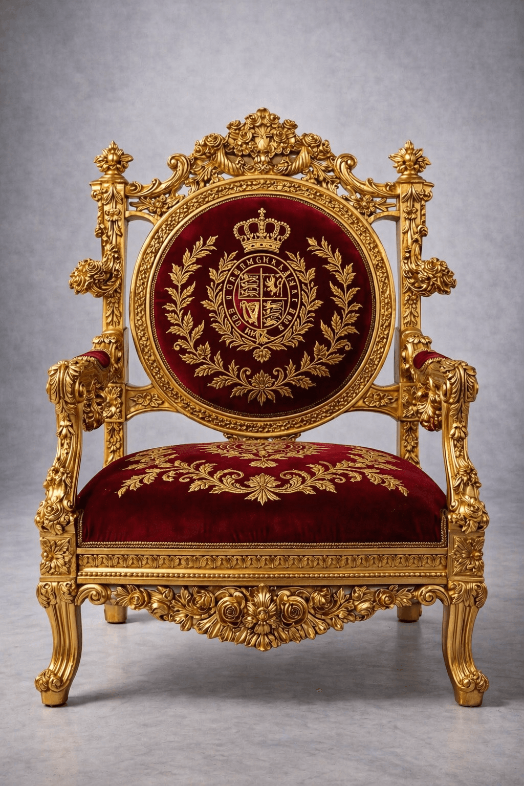  Imperial Throne Chair — Royal Crest Edition