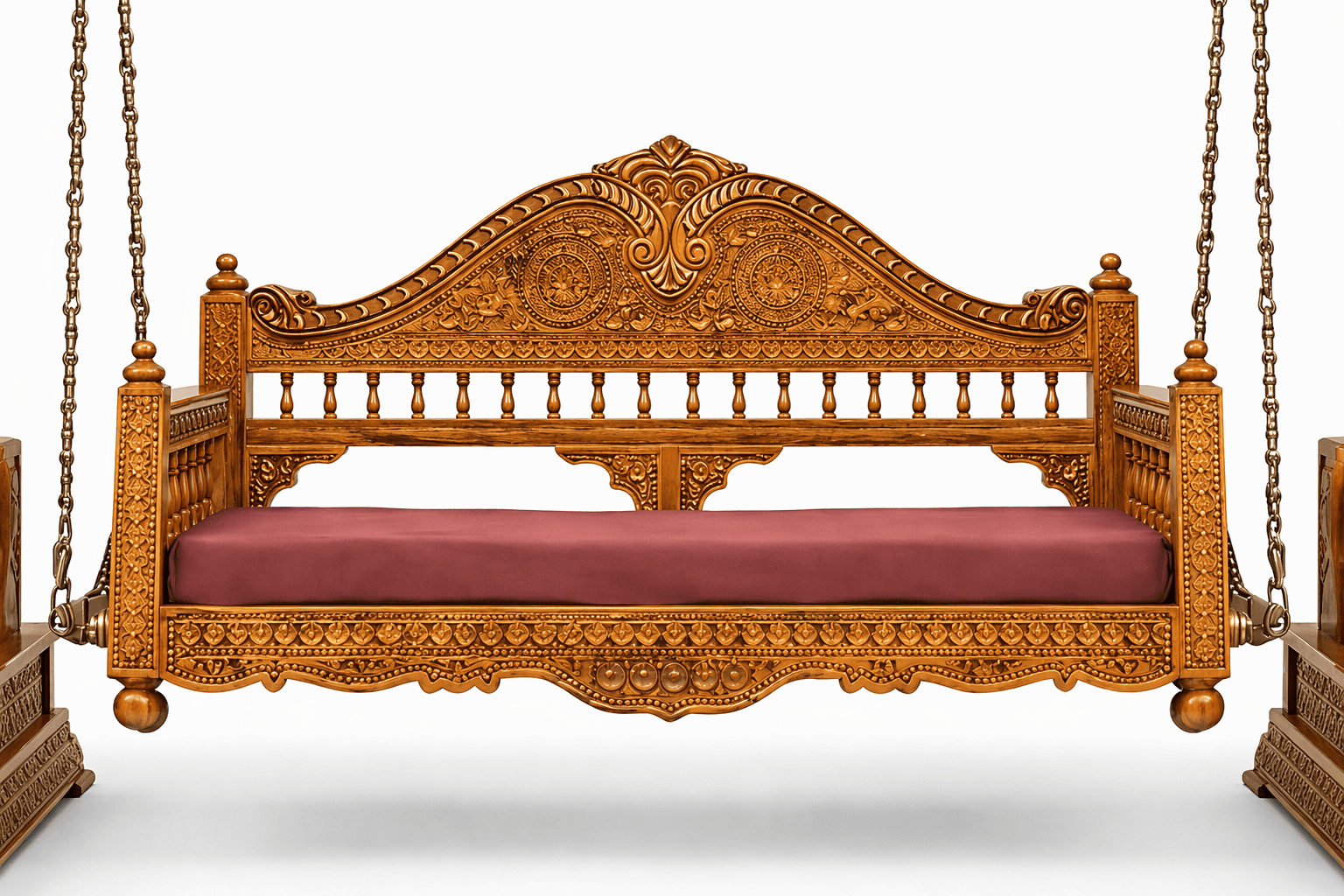  Maharaja Heritage Swing Sofa — Carved Teak Canopy Edition  ⸻ - View 2