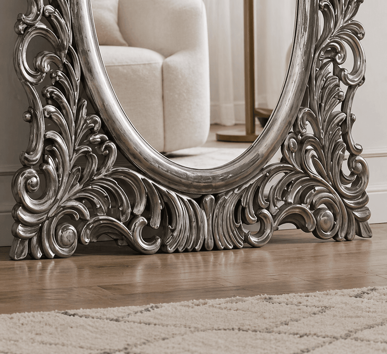 Palazzo Argento Grande Floor Mirror - View 3