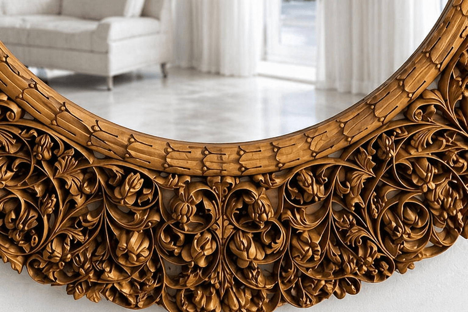  Aurelio Grande Baroque Round Mirror